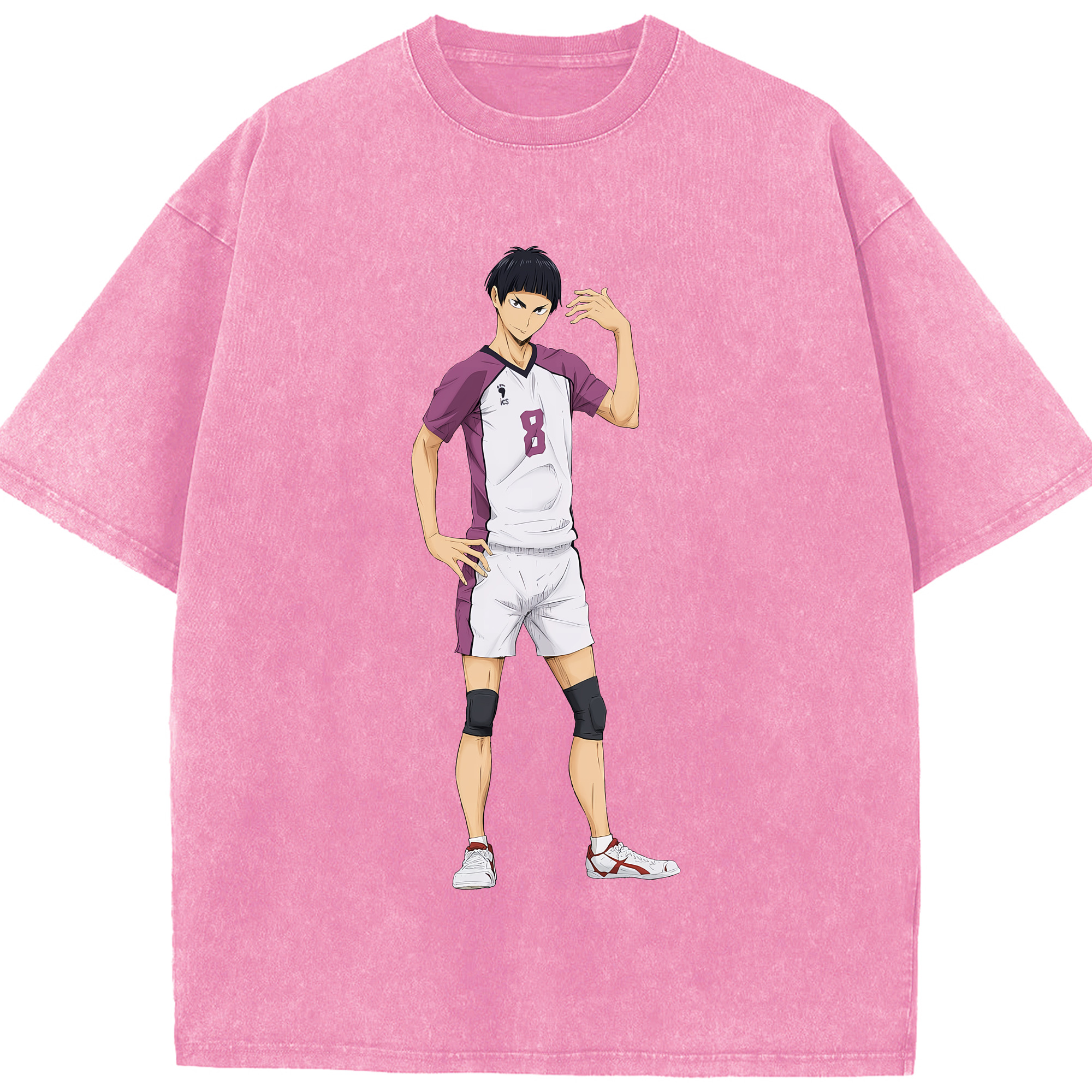（画像用） ハイキュー!! Haikyu!! 綿100% ヴィンテージ風 半袖Tシャツ（フロントプリント）